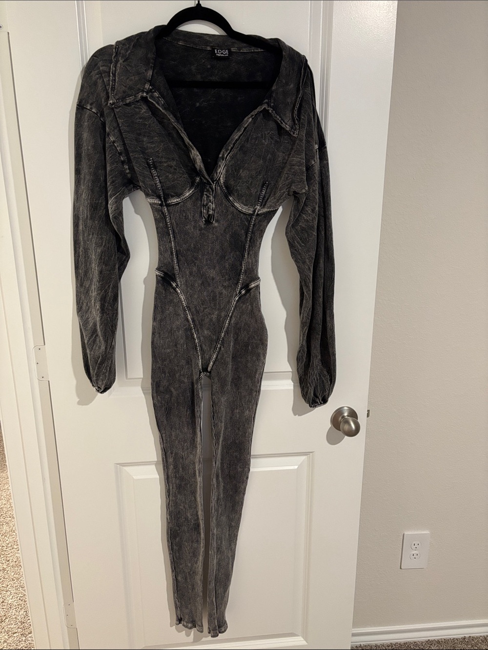 edge Black Marled Jumper